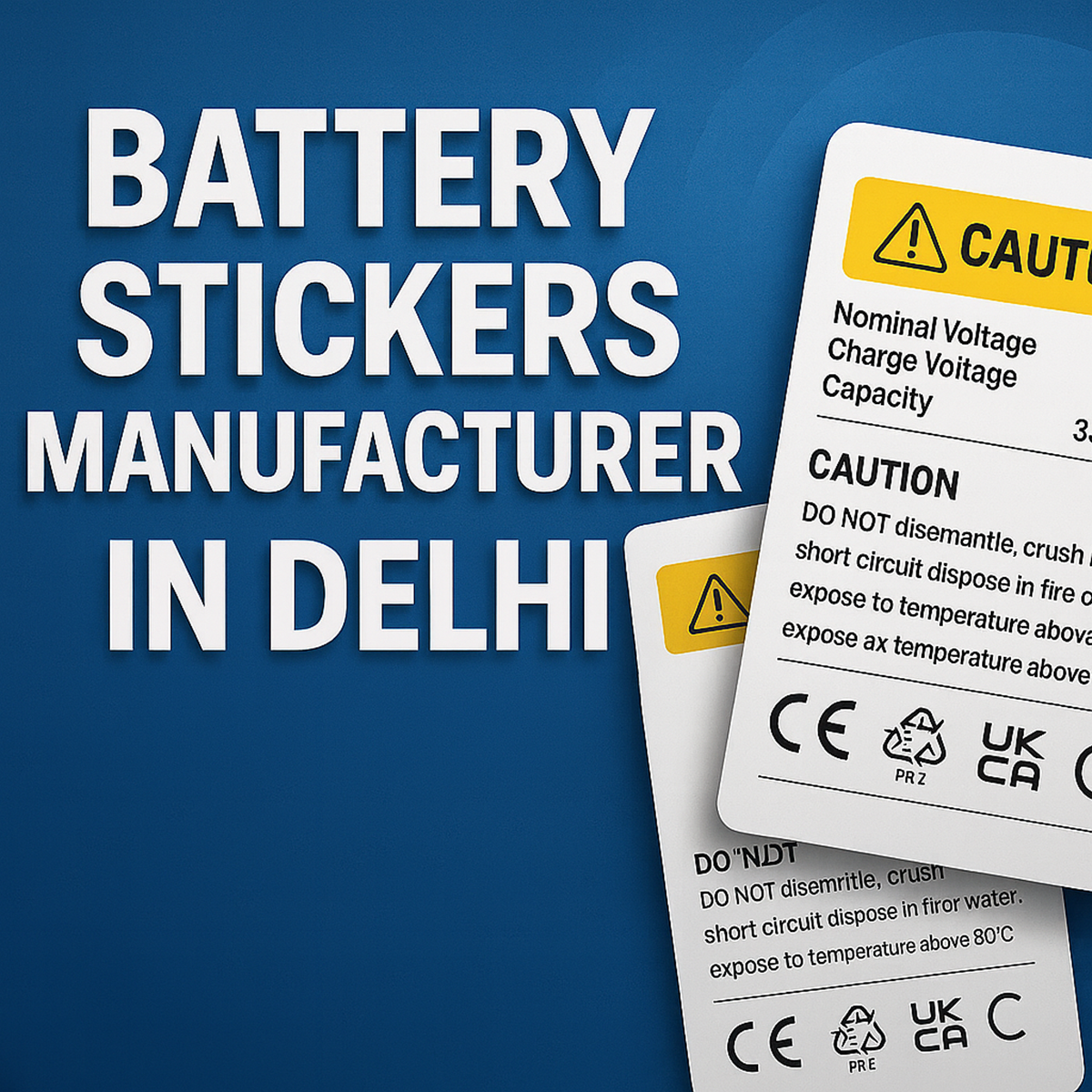 Custom Battery Stickers Manufacturer in Delhi - FutureTeq